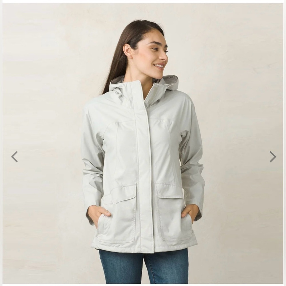 Prana Maritime Grey Long Sleeve Windbreaker Jacket Size S/M/L